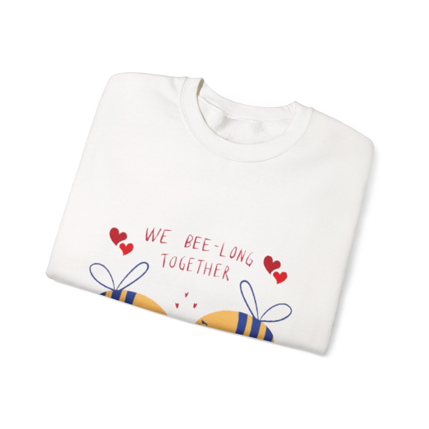 Bee-Love Crewneck Sweatshirt - Cozy Fashion, Cute Bee Design, Spring Apparel,