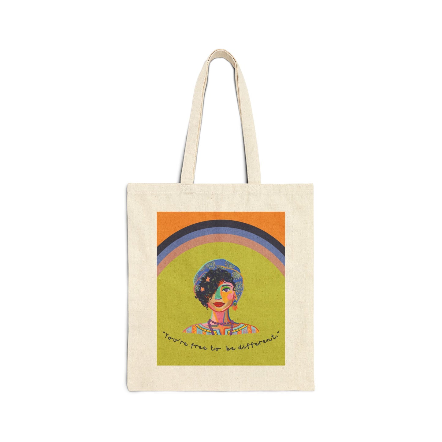 Colorful Cotton Canvas Tote Bag, Eco-Friendly Shopping Bag, Gift, Reusable Tote for Everyday Use