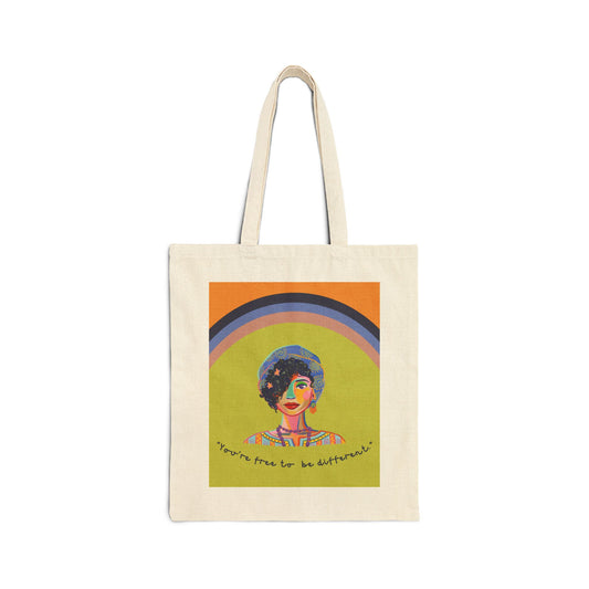 Colorful Cotton Canvas Tote Bag, Eco-Friendly Shopping Bag, Gift, Reusable Tote for Everyday Use