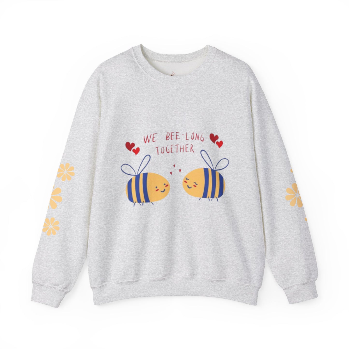 Bee-Love Crewneck Sweatshirt - Cozy Fashion, Cute Bee Design, Spring Apparel,