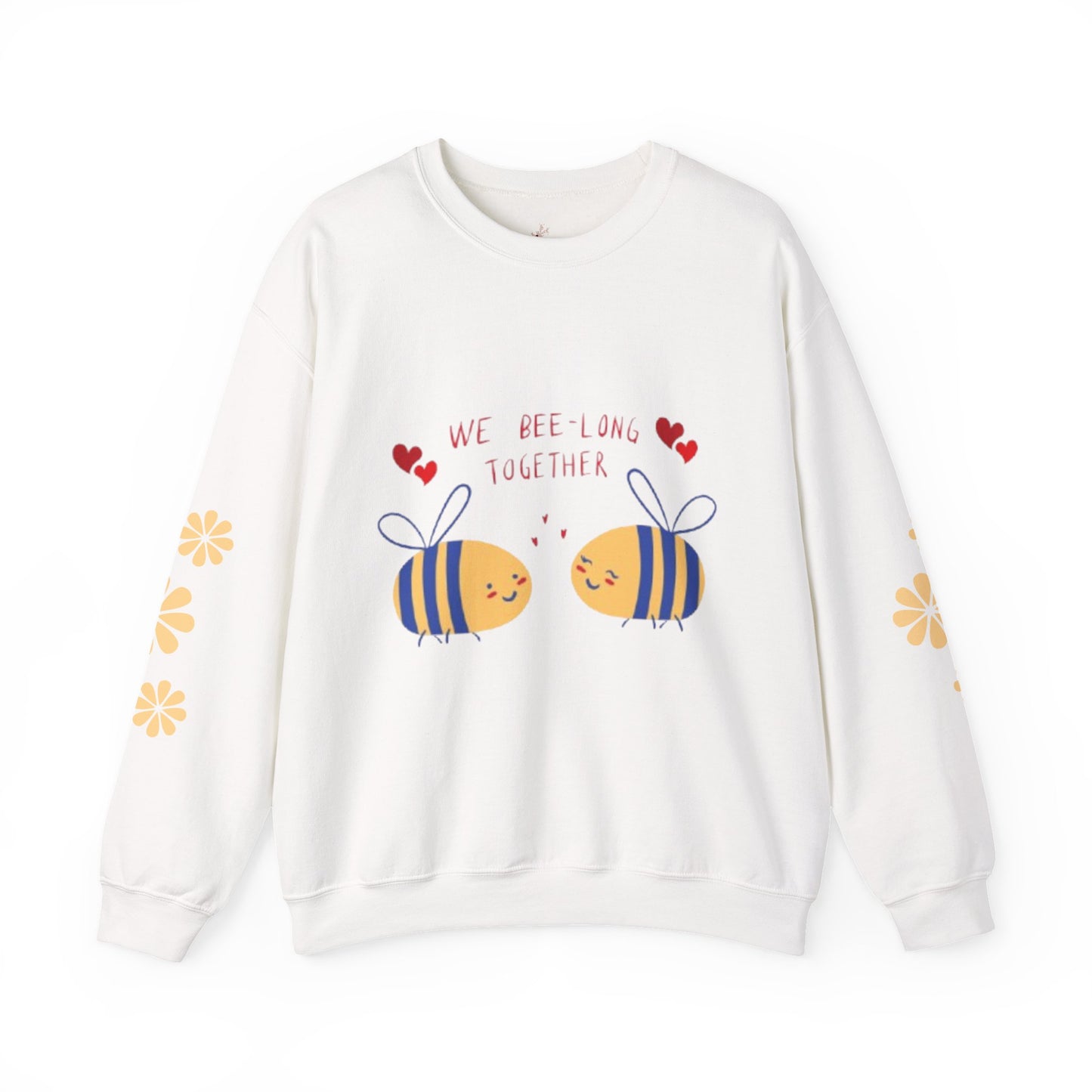 Bee-Love Crewneck Sweatshirt - Cozy Fashion, Cute Bee Design, Spring Apparel,