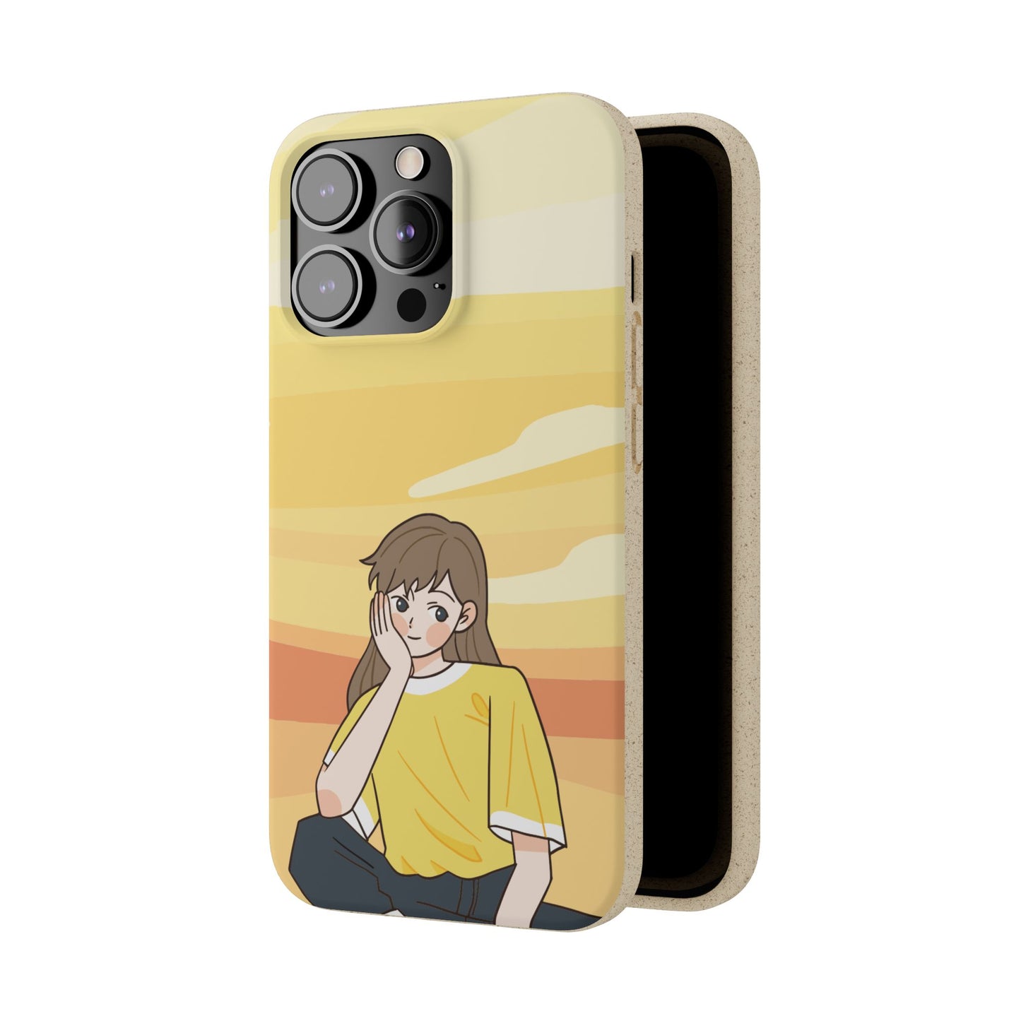 Eco-Friendly Phone Case with Sunset Girl Design, Biodegradable Cell Phone Cover for Teens, Unique Gift for Nature Lovers, Sustainable [...]