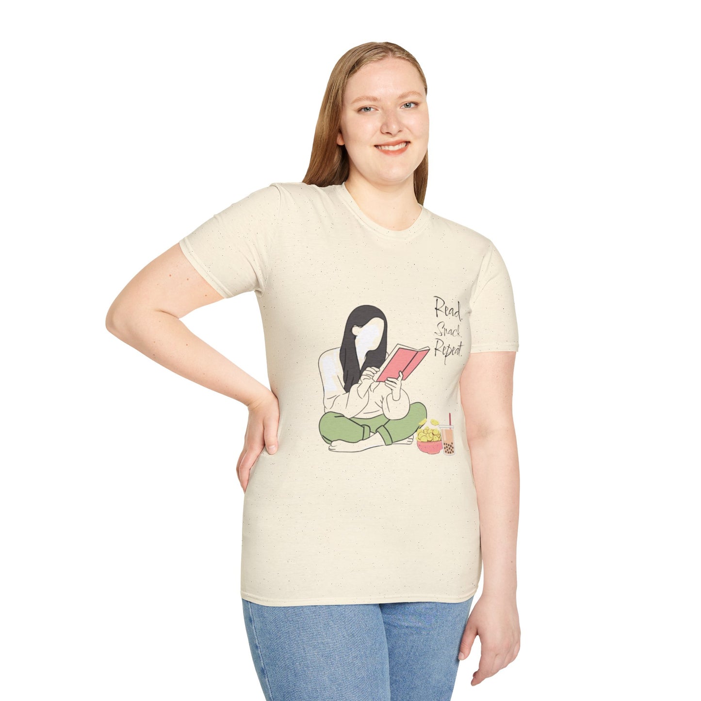 Cozy Reading T-Shirt,Book Lover Shirt, Read Snack Repeat Tee, Casual Gift for Literature Fans, Bookish Apparel, Perfect for Holidays