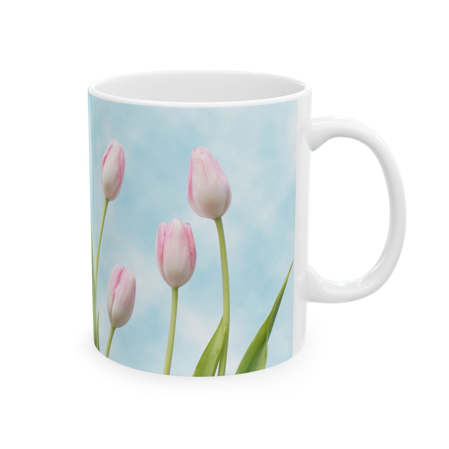 Dreamy Floral Ceramic Mug, Inspirational Gift, Coffee Tea Mug, Spring Decor, Mother's Day, Birthday Gift