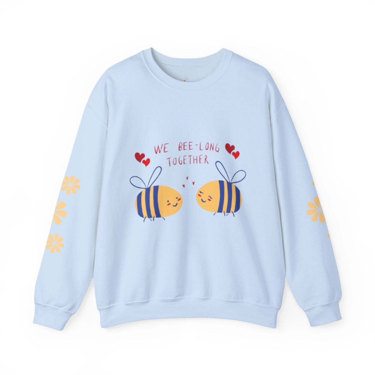Bee-Love Crewneck Sweatshirt - Cozy Fashion, Cute Bee Design, Spring Apparel,