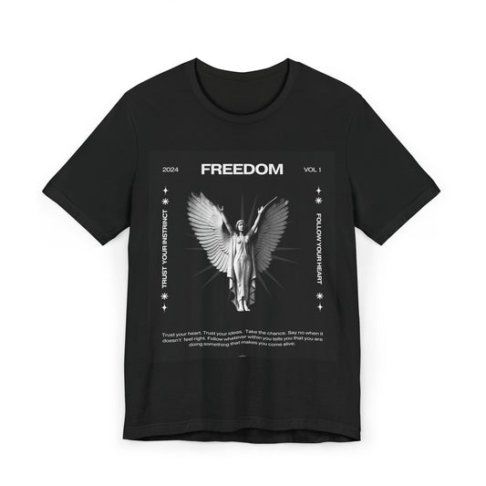 Freedom Graphic Tee, Edgy Women T-Shirt, Stylish Casual Wear, Perfect Gift for Music Lovers, Statement Shirt for Festivals