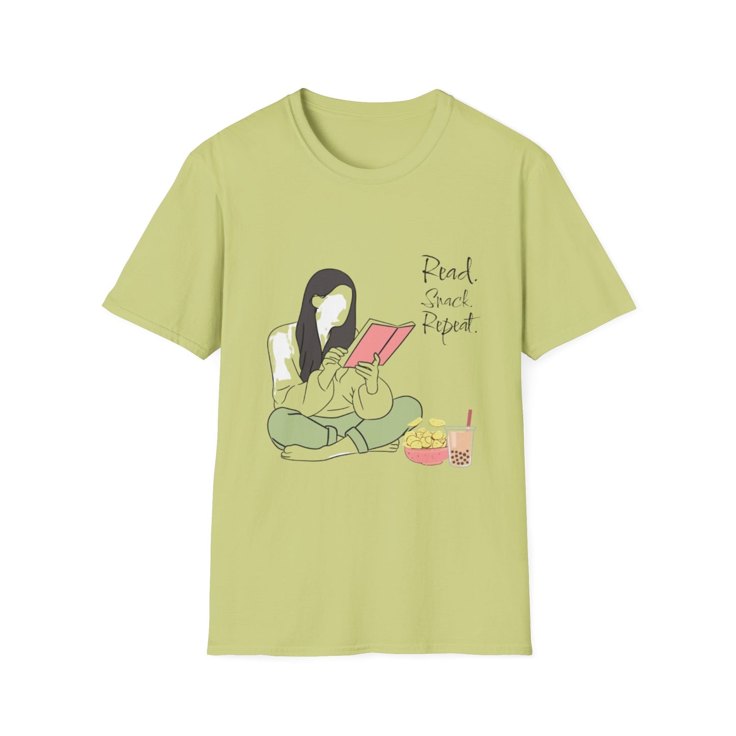 Cozy Reading T-Shirt,Book Lover Shirt, Read Snack Repeat Tee, Casual Gift for Literature Fans, Bookish Apparel, Perfect for Holidays