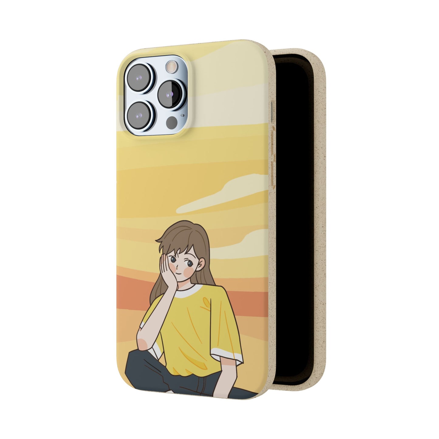 Eco-Friendly Phone Case with Sunset Girl Design, Biodegradable Cell Phone Cover for Teens, Unique Gift for Nature Lovers, Sustainable [...]