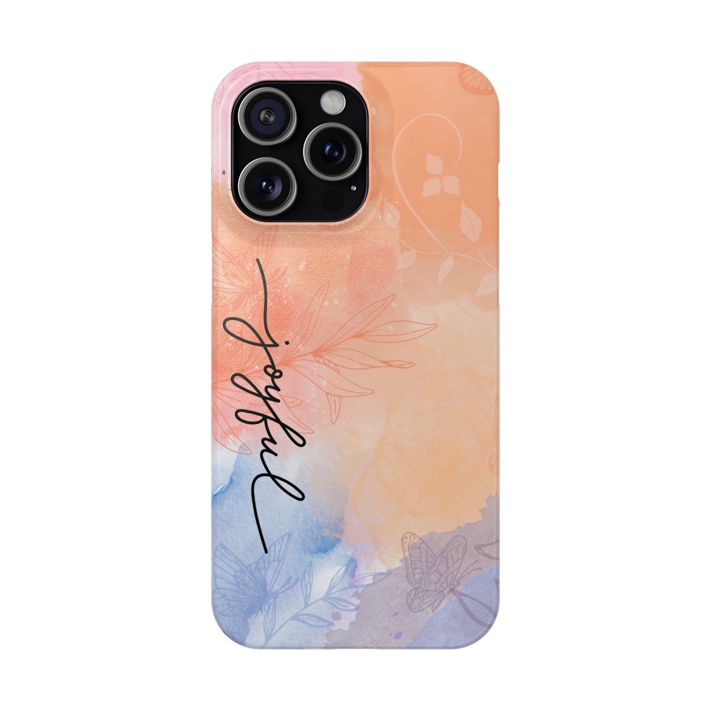 Joyful Slim Phone Case | Floral Design | Gifts for Her | Birthday | Everyday Style | Phone Accessory | Trendy Slim Cases