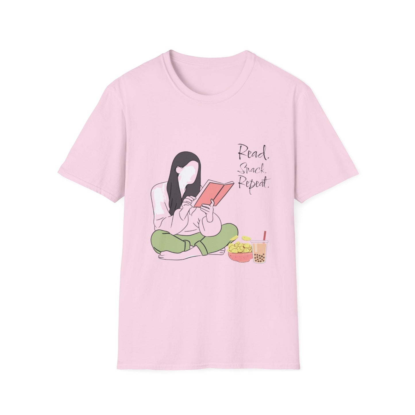 Cozy Reading T-Shirt,Book Lover Shirt, Read Snack Repeat Tee, Casual Gift for Literature Fans, Bookish Apparel, Perfect for Holidays
