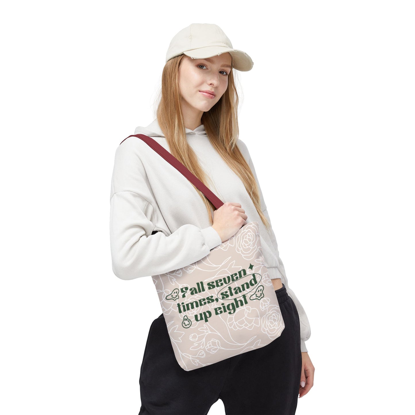Inspirational Floral Tote Bag |Bag for Everyday Use, Eco-Friendly Gift, Shopping Bag, Beach Tote, Gift for Friends