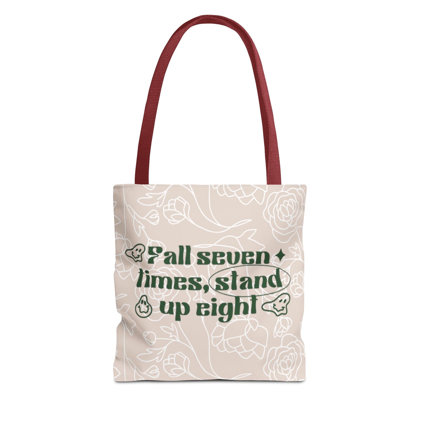Inspirational Floral Tote Bag |Bag for Everyday Use, Eco-Friendly Gift, Shopping Bag, Beach Tote, Gift for Friends