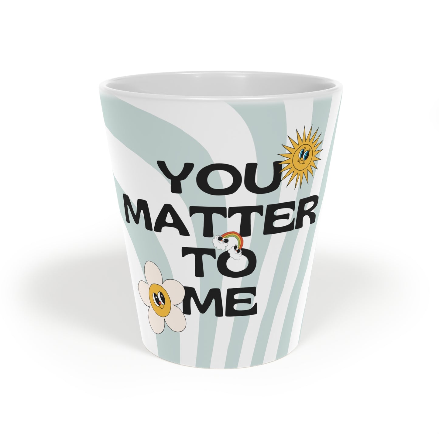 Latte Mug - Flower Design, Coffee Cup, Cute Gift, Home Decor, Tea Lover's Mug