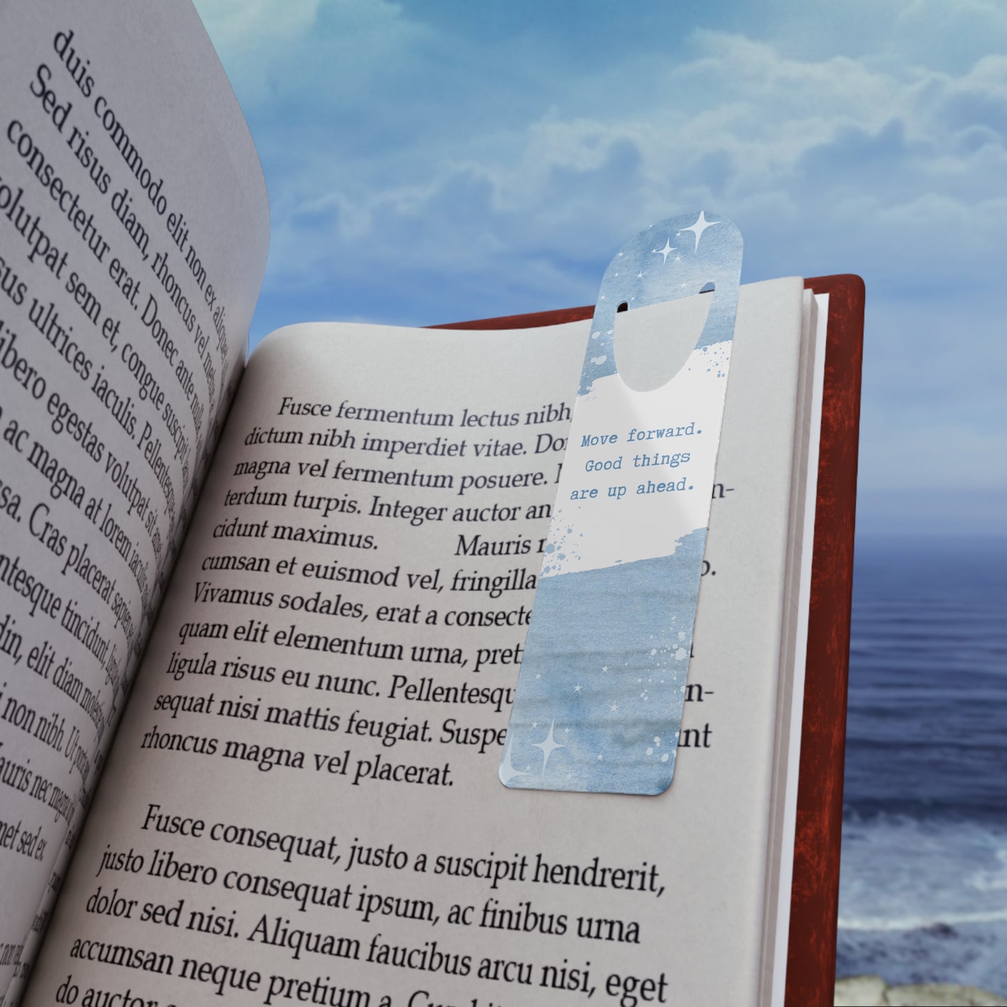Motivational Bookmark - Move Forward, Positive Quote, Reading Accessories