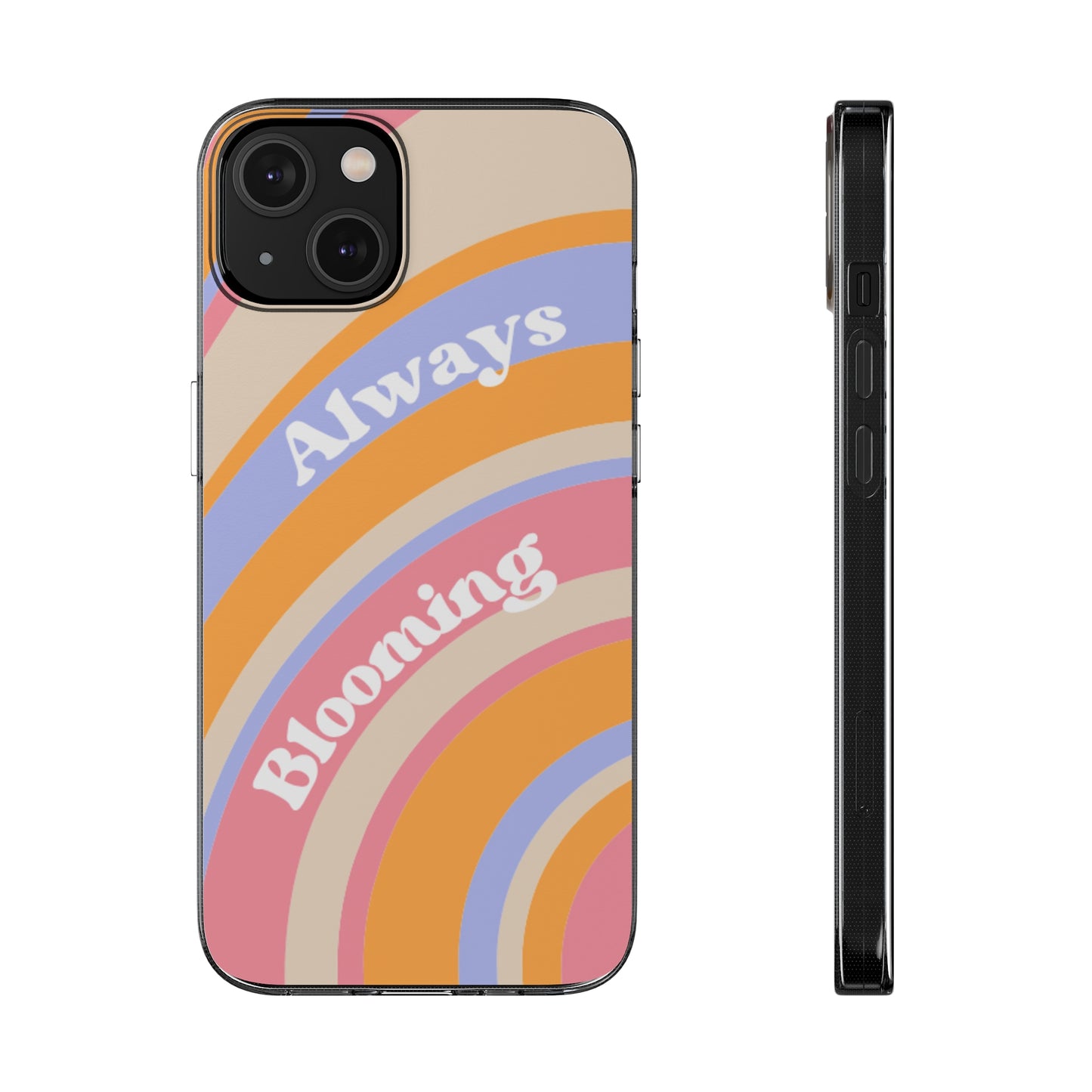 Clear Silicone Phone Case, Phone Protectors, Trending Phone Cover, Cute Gift Idea, Spring-Themed Accessory