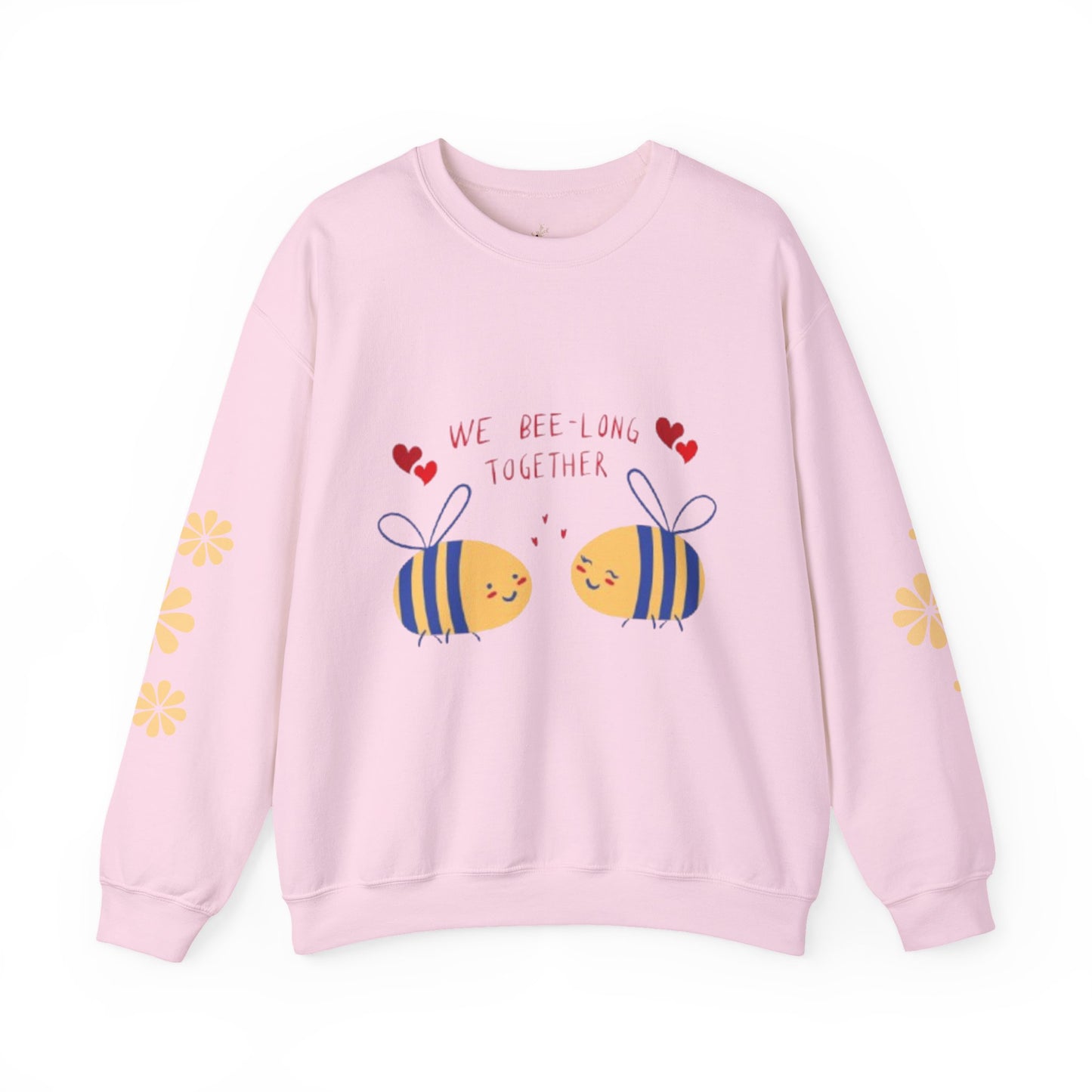Bee-Love Crewneck Sweatshirt - Cozy Fashion, Cute Bee Design, Spring Apparel,