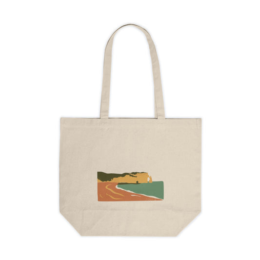 Beach-Themed Canvas Shopping Tote, Summer Tote Bag, Eco-Friendly , Stylish Market Tote, Gift for Beach Lovers