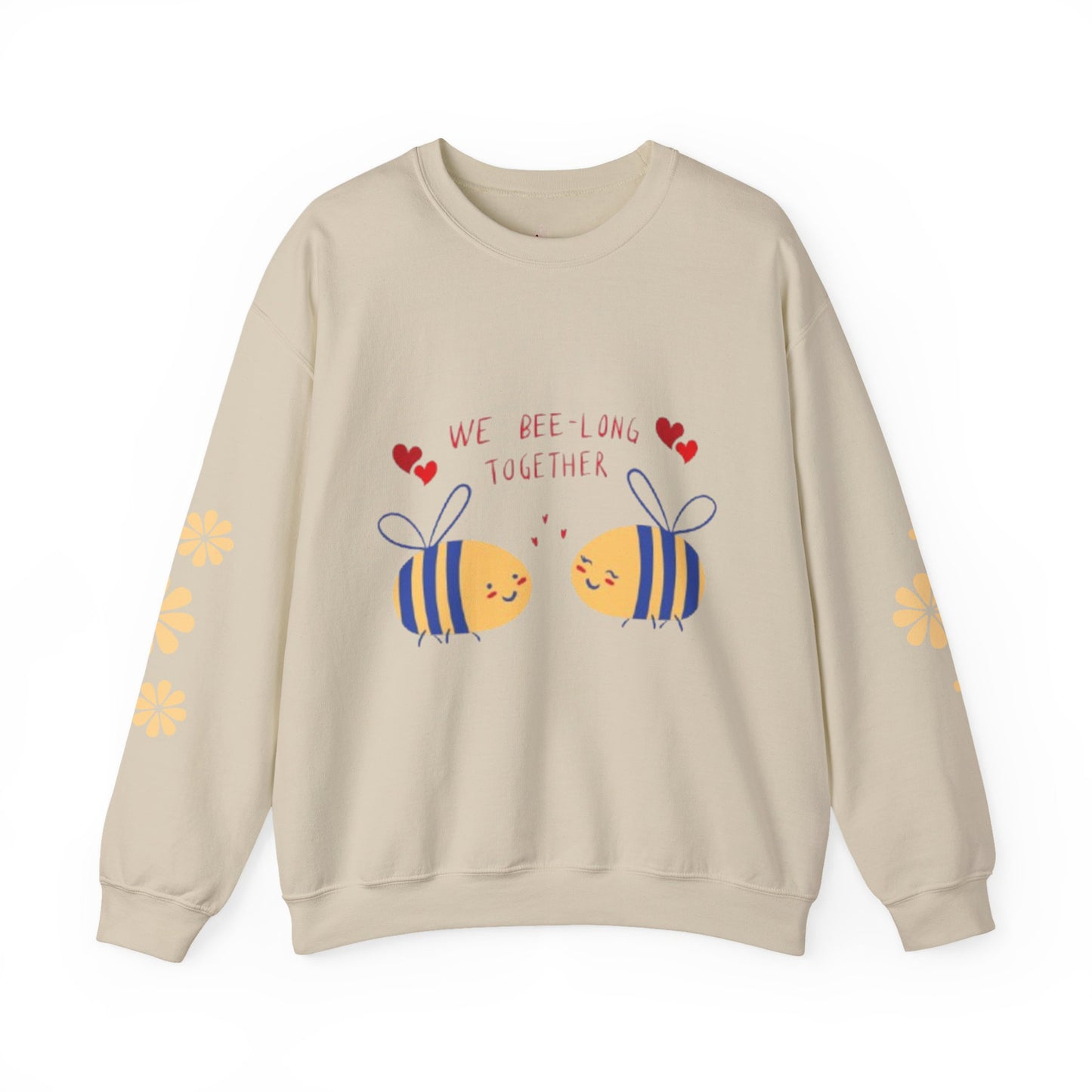Bee-Love Crewneck Sweatshirt - Cozy Fashion, Cute Bee Design, Spring Apparel,