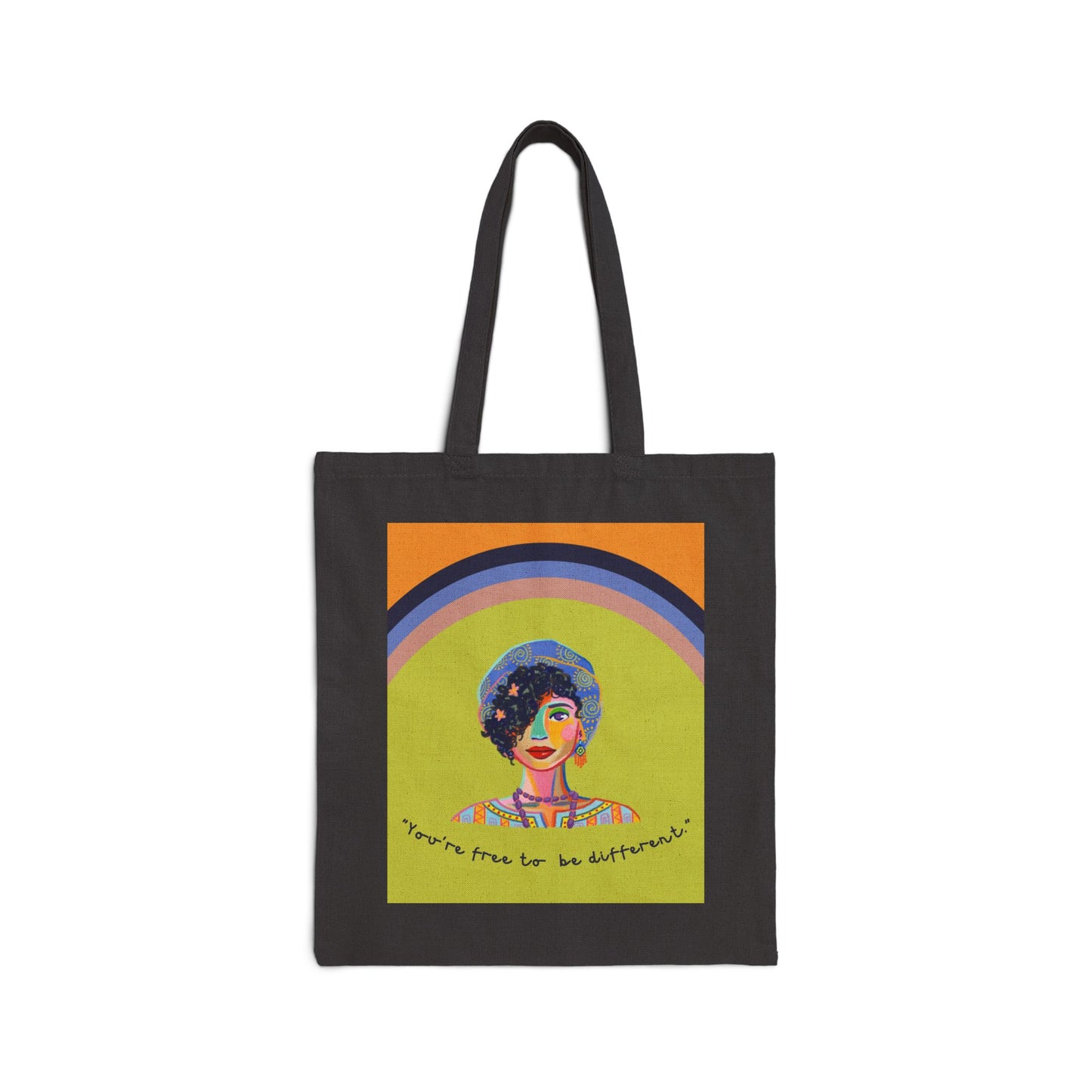 Colorful Cotton Canvas Tote Bag, Eco-Friendly Shopping Bag, Gift, Reusable Tote for Everyday Use