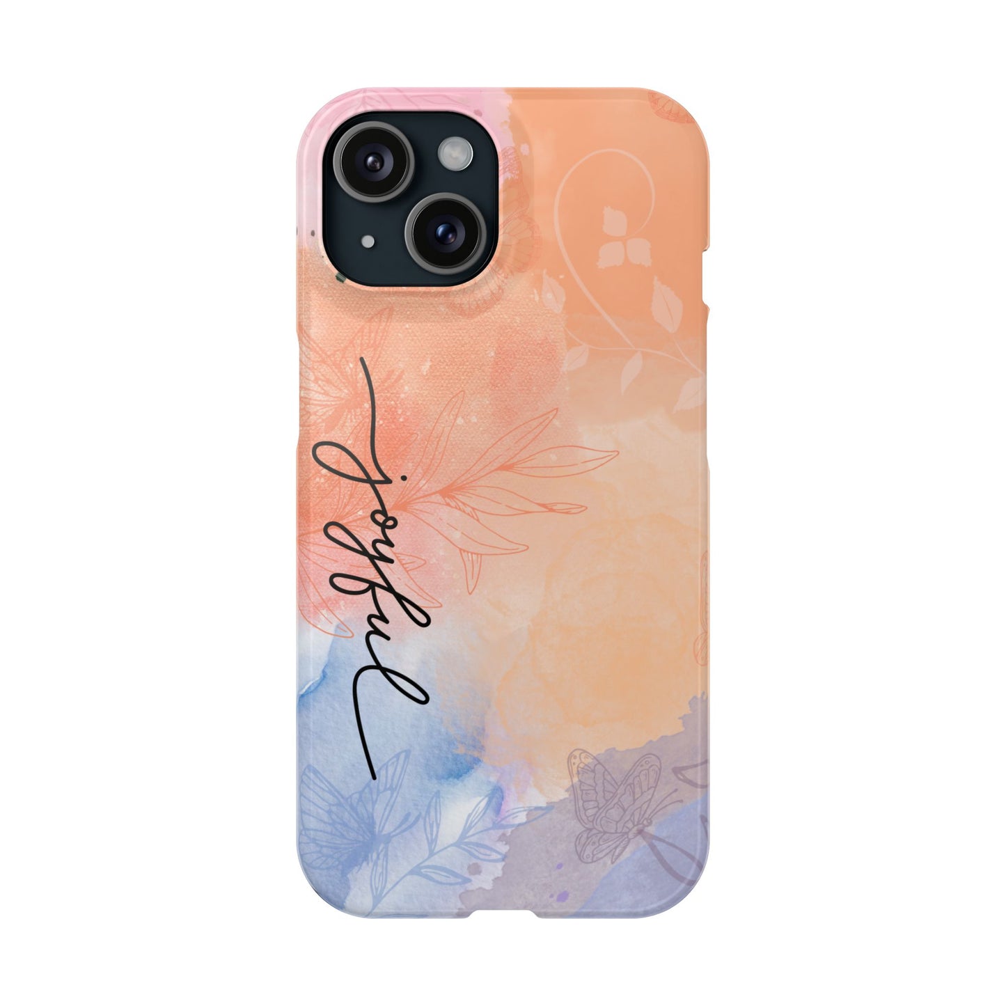 Joyful Slim Phone Case | Floral Design | Gifts for Her | Birthday | Everyday Style | Phone Accessory | Trendy Slim Cases