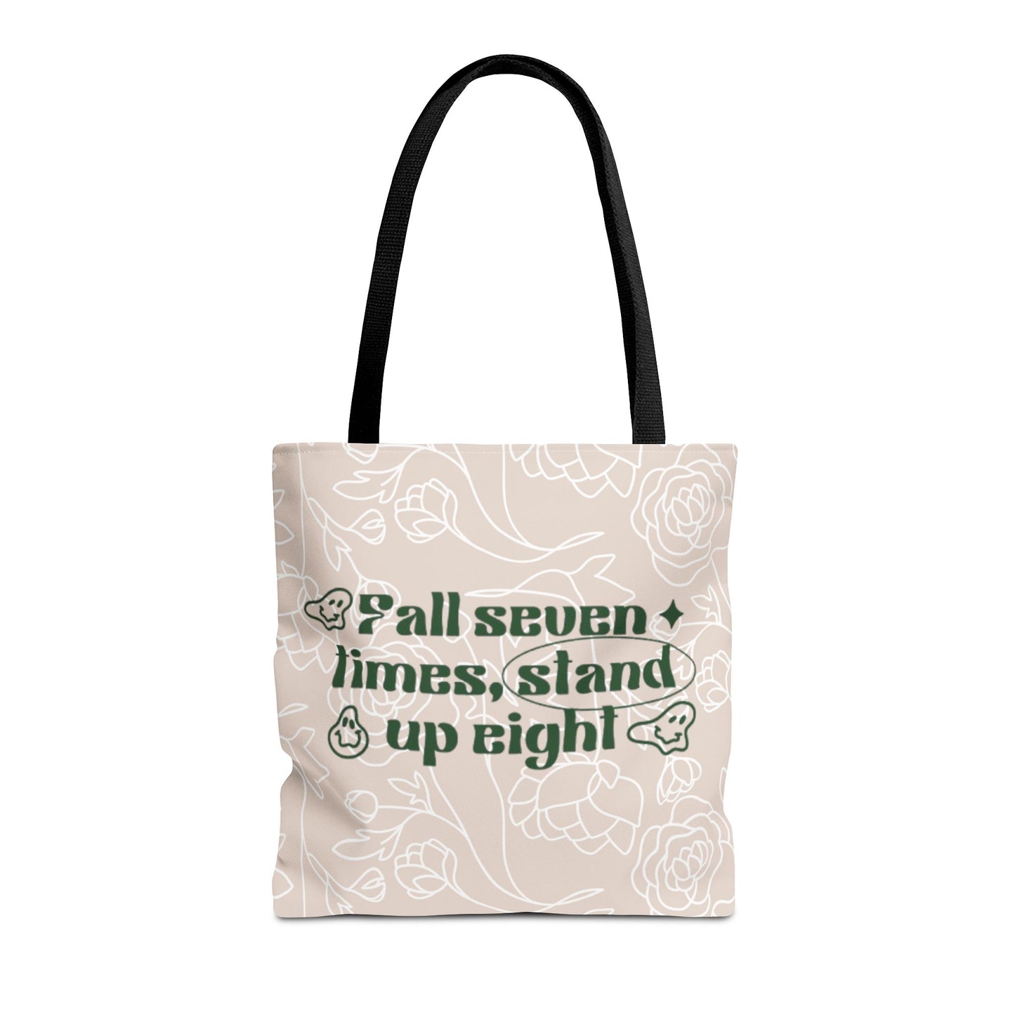 Inspirational Floral Tote Bag |Bag for Everyday Use, Eco-Friendly Gift, Shopping Bag, Beach Tote, Gift for Friends
