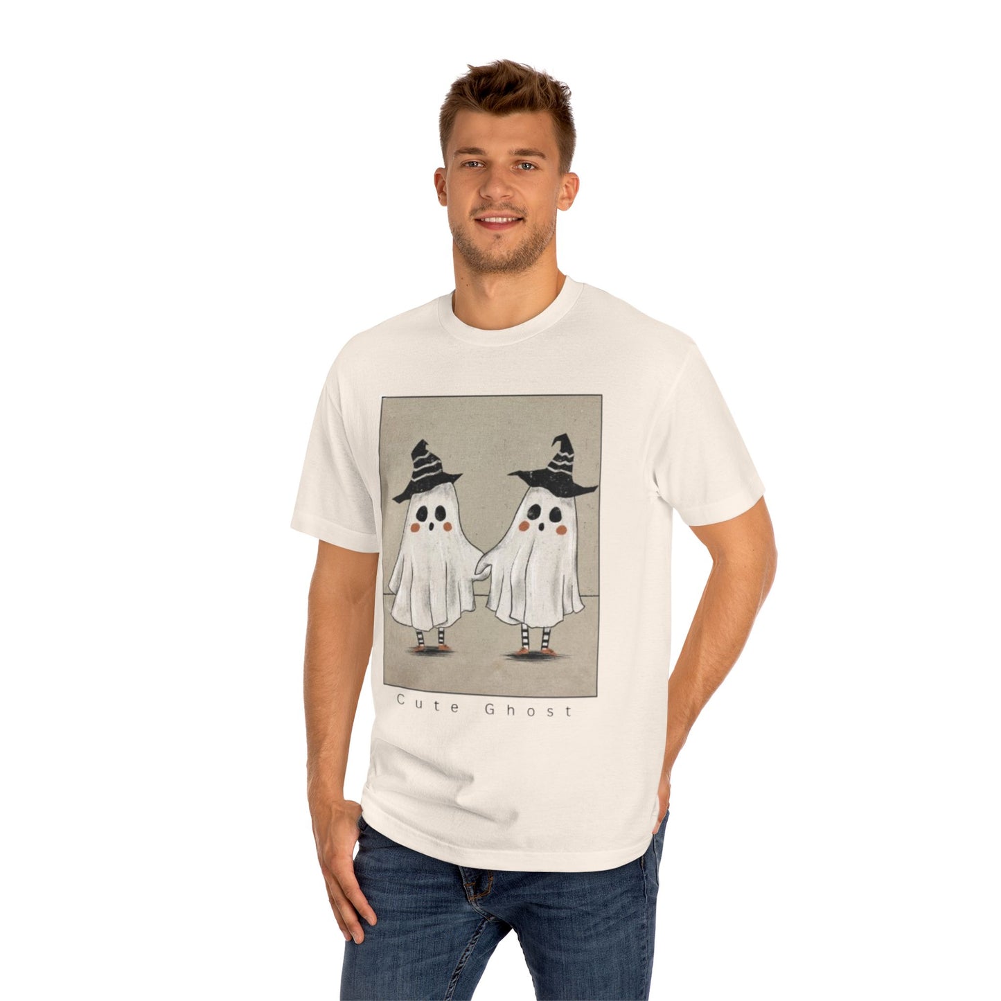 Ghost Halloween Men Classic Tee, Spooky T-Shirt, Halloween Costume, Fall Apparel, Ghost Lovers Shirt