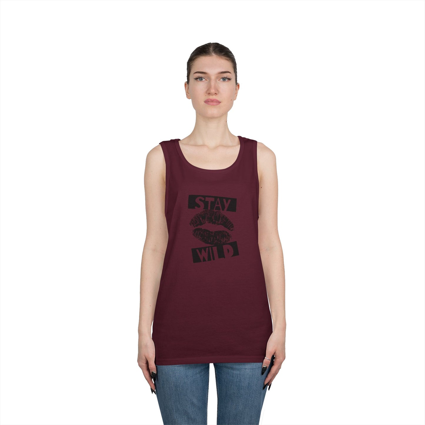 Stay Wild Women Heavy Cotton Tank Top | Summer Fashion, Casual Wear, Festival Outfit, Beach Essentials