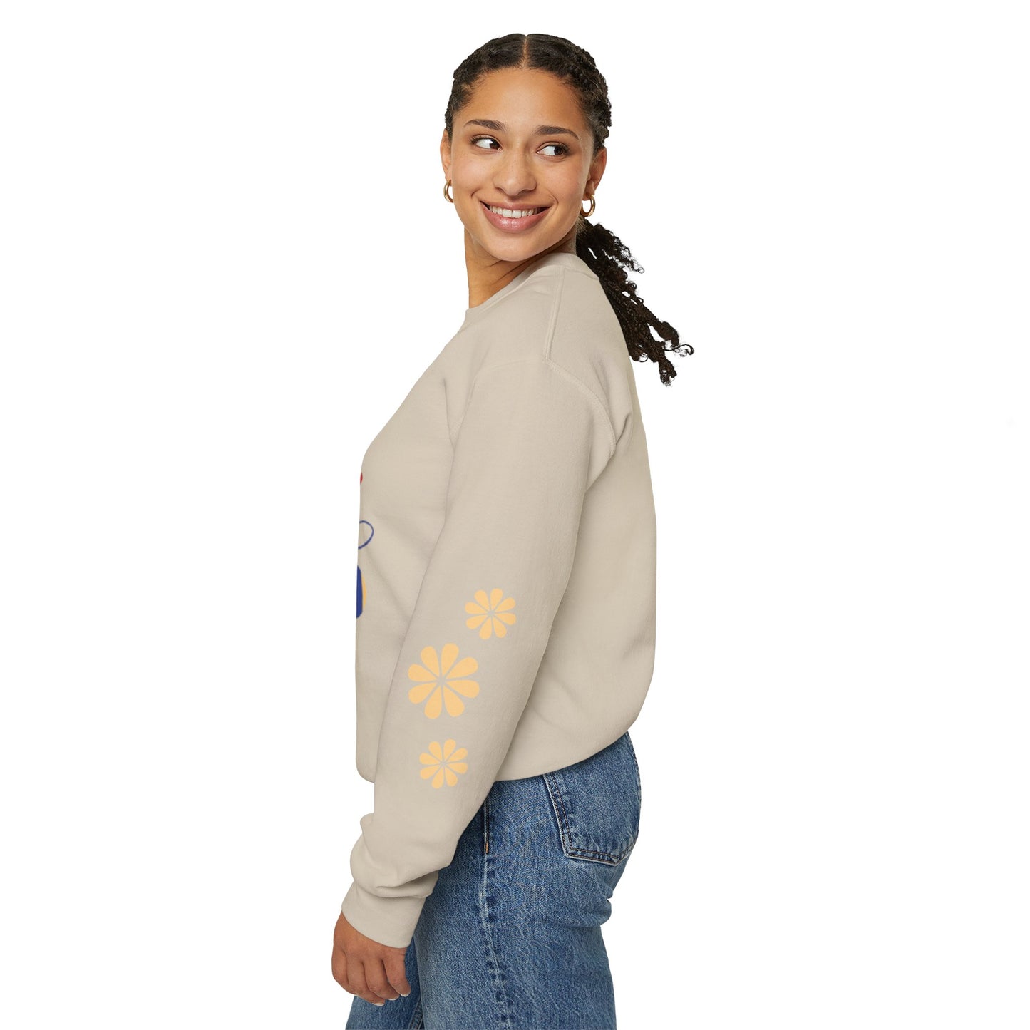Bee-Love Crewneck Sweatshirt - Cozy Fashion, Cute Bee Design, Spring Apparel,