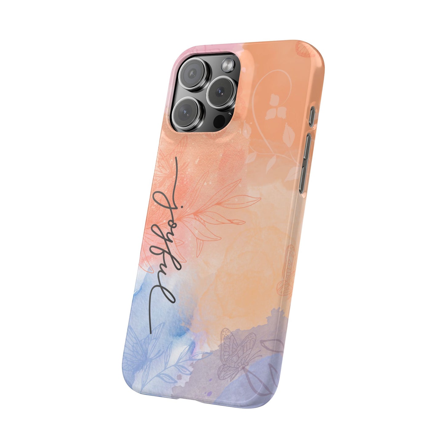 Joyful Slim Phone Case | Floral Design | Gifts for Her | Birthday | Everyday Style | Phone Accessory | Trendy Slim Cases
