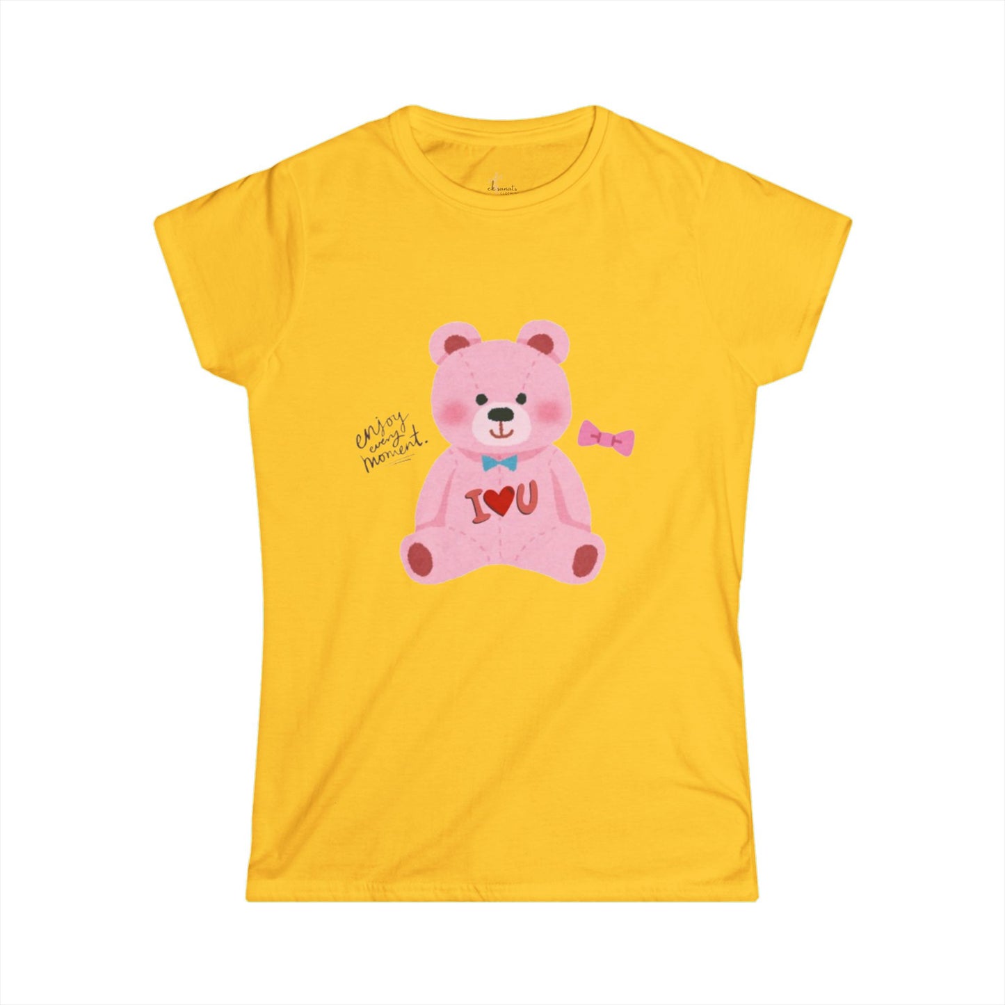 Cute Bear Love Tee, Valentine's Gift, Women's Tee, Casual Wear, Cute Pink Shirt, Romantic Outfit, Funny Tee