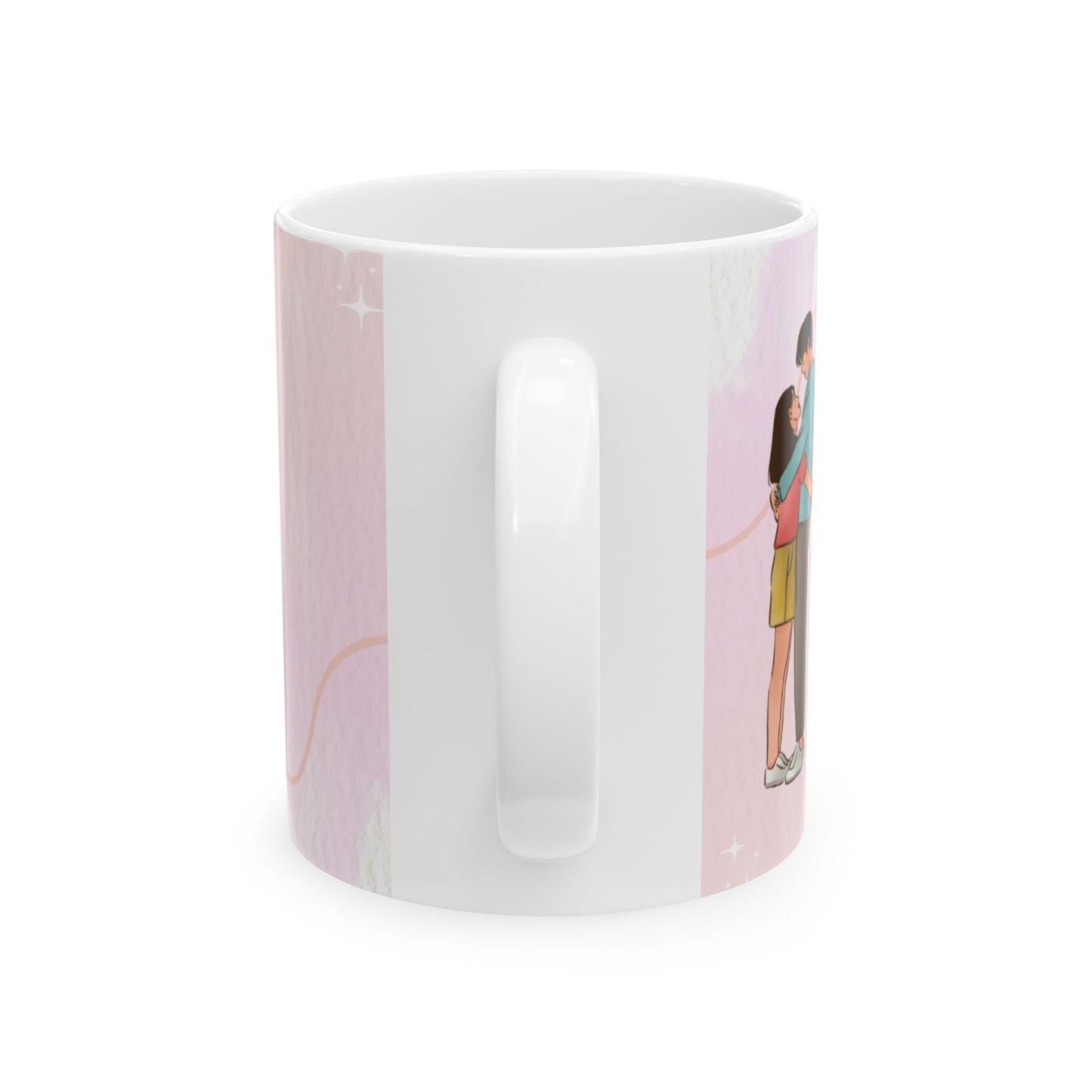 Love Ceramic Mug, Cute Couple Coffee Cup, Valentine's Day Gift, Romantic Ceramic Cup, Anniversary Present