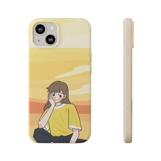 Eco-Friendly Phone Case with Sunset Girl Design, Biodegradable Cell Phone Cover for Teens, Unique Gift for Nature Lovers, Sustainable [...]