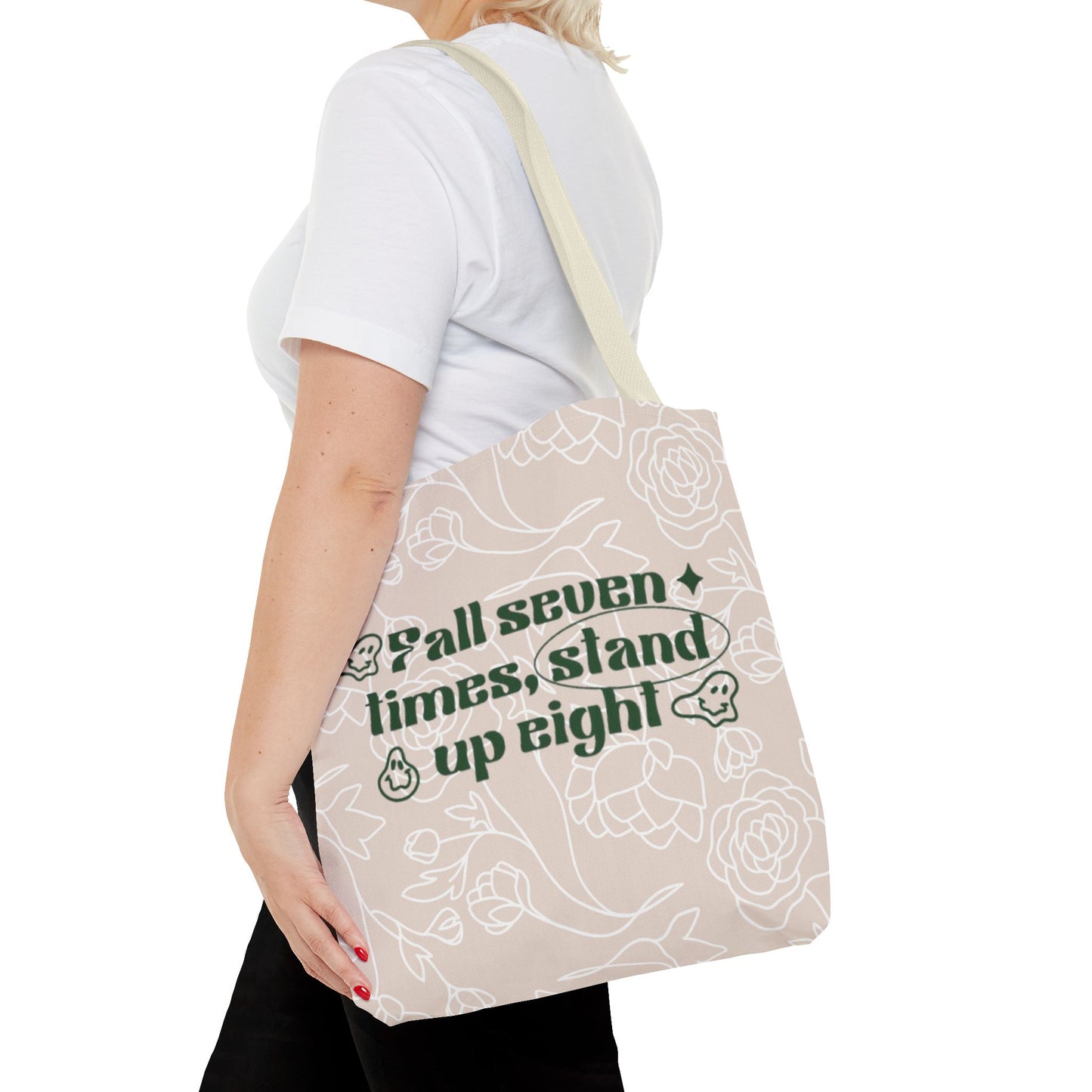 Inspirational Floral Tote Bag |Bag for Everyday Use, Eco-Friendly Gift, Shopping Bag, Beach Tote, Gift for Friends