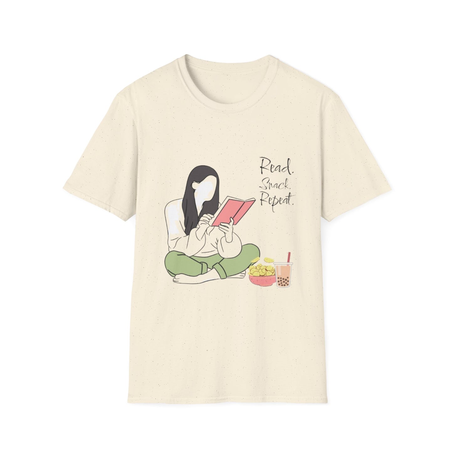 Cozy Reading T-Shirt,Book Lover Shirt, Read Snack Repeat Tee, Casual Gift for Literature Fans, Bookish Apparel, Perfect for Holidays