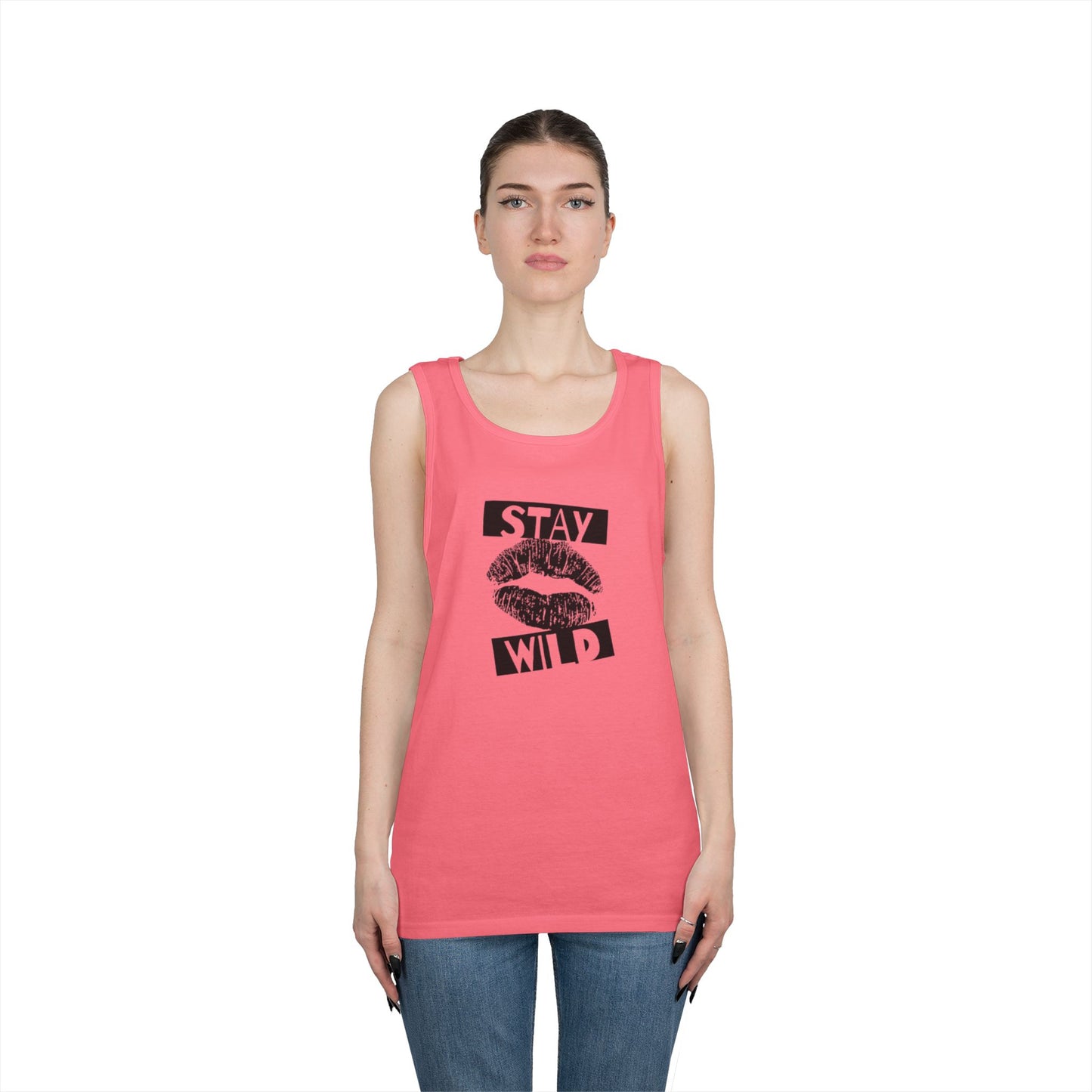 Stay Wild Women Heavy Cotton Tank Top | Summer Fashion, Casual Wear, Festival Outfit, Beach Essentials