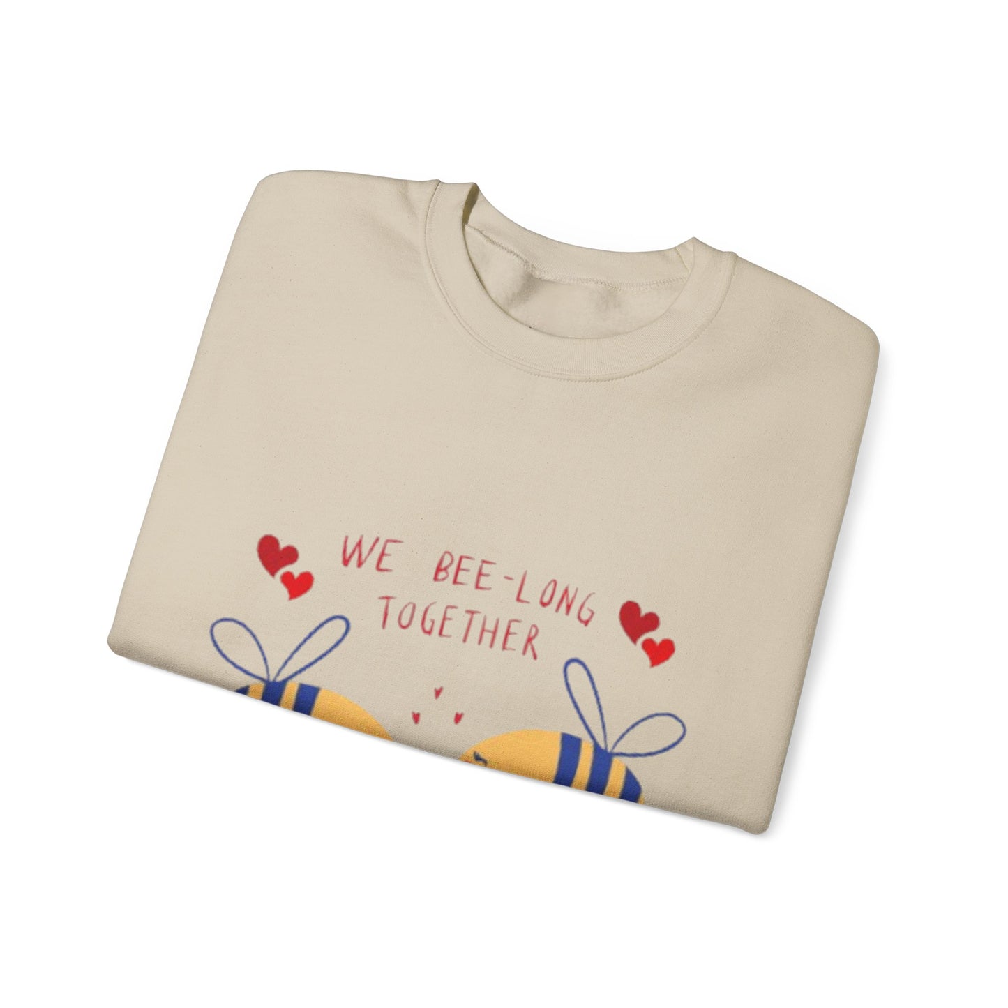 Bee-Love Crewneck Sweatshirt - Cozy Fashion, Cute Bee Design, Spring Apparel,