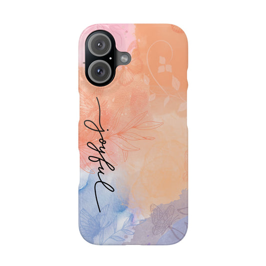 Joyful Slim Phone Case | Floral Design | Gifts for Her | Birthday | Everyday Style | Phone Accessory | Trendy Slim Cases
