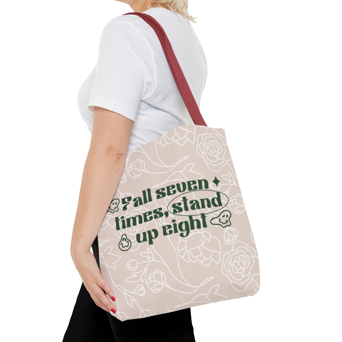 Inspirational Floral Tote Bag |Bag for Everyday Use, Eco-Friendly Gift, Shopping Bag, Beach Tote, Gift for Friends